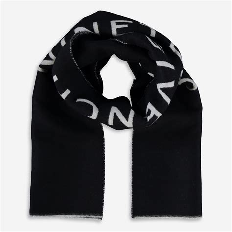 givenchy black wool logo scarf|givenchy scarf tk maxx.